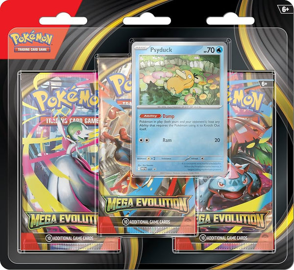 Mega Evolutions 3 Booster Packs PSYDUCK Promo Card - ENGLISH